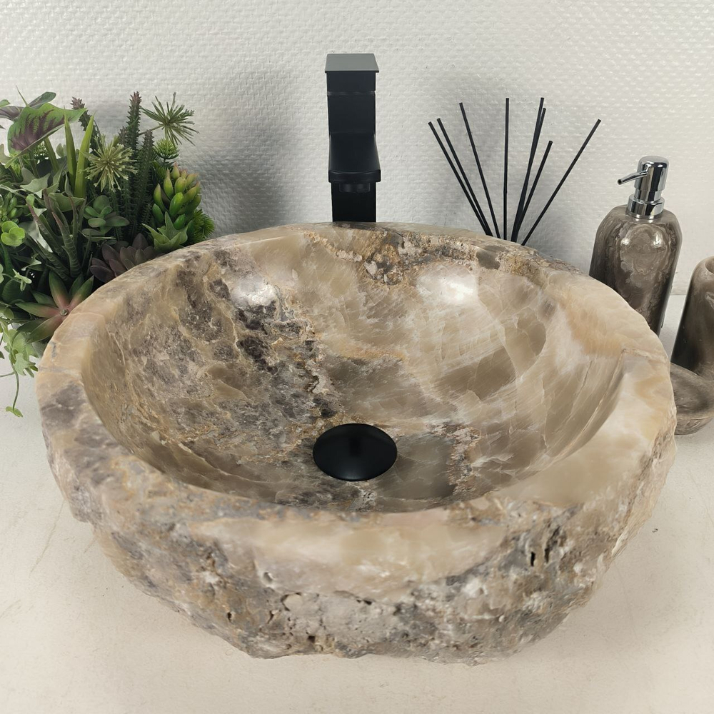 Раковина из оникса Erozy Grey EO-64647 42*42*15 0156
