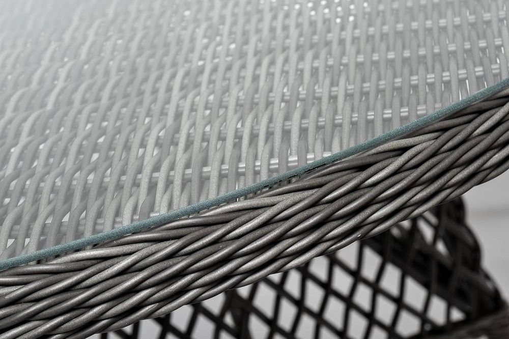 "Дольче" обеденная группа из искусственного ротанга, цвет графит