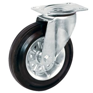 Опора колесная поворотная LK-3302-SLS-100 (D=100 мм. Q=80 кг) без тормоза.