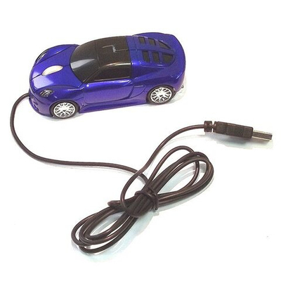 Мышь для ПК в виде автомобиля синяя А8