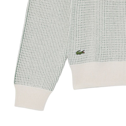 Мужская теннисная кофта Lacoste Heritage Jacquard Motif Cotton Sweater - Бежевый