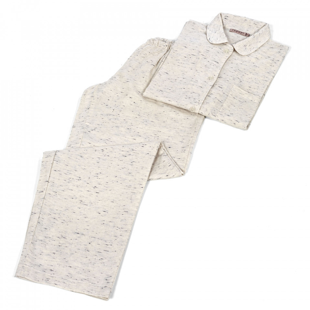 Пижама женская Hamam Trace ivory-anthracite слоновая кость-темно-серая вид