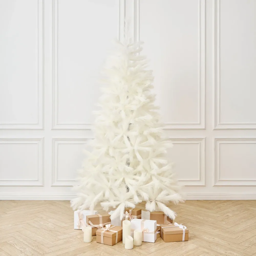 Искусственная белая елка «White Charm» (ветки из пампасной травы) от 2,1 м до 2,4 м