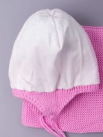 Шапка для девочки осенняя вязаная и снуд