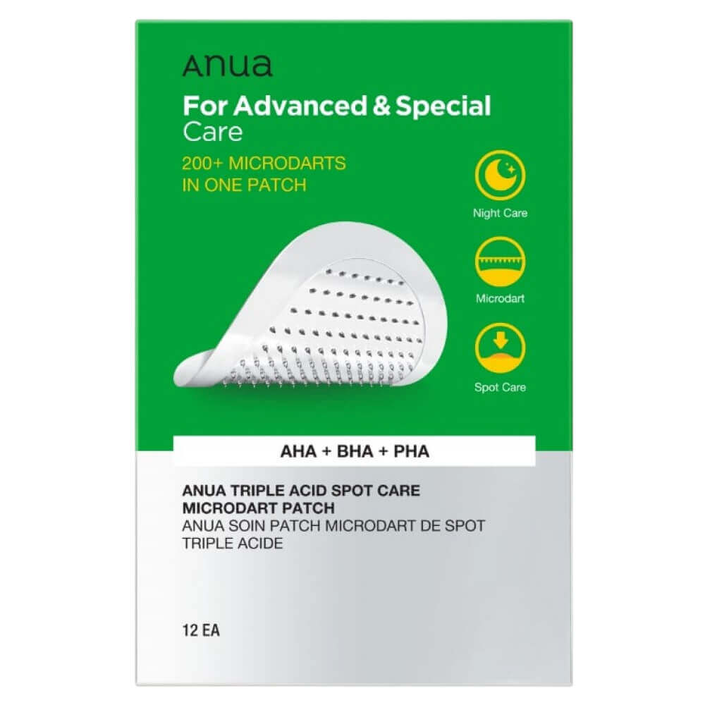 Anua Игольчатые точечные патчи с кислотами против воспалений  Triple Acid Spot Care Microdart Patch