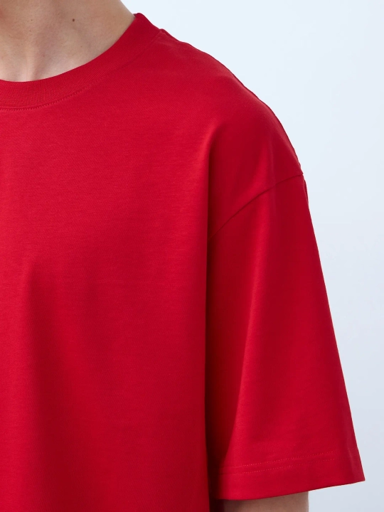 Футболка оверсайз (красный) 230 г