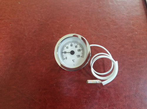 Термометр круглый d57мм белый корпус, рамка хром