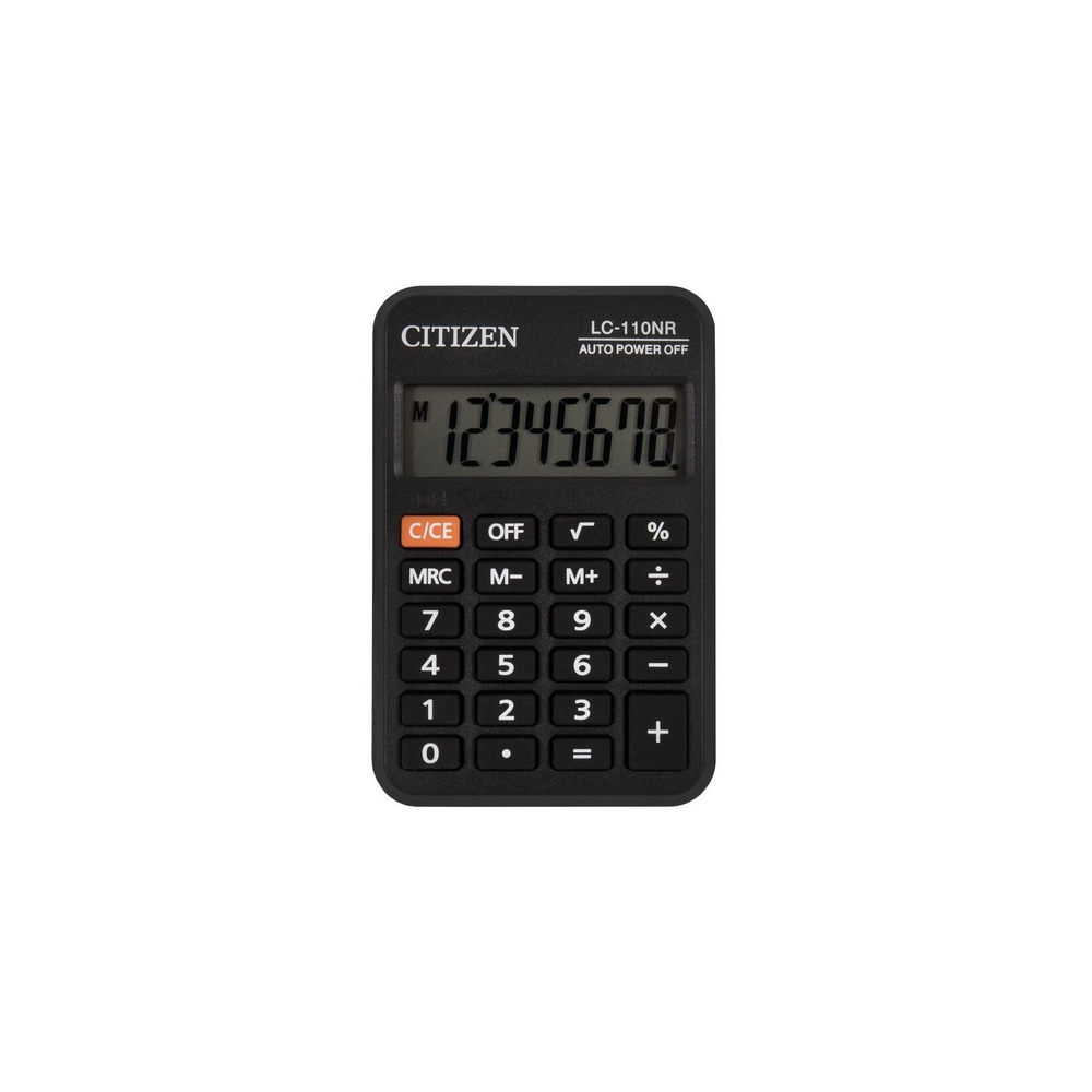 Калькулятор карм. Citizen LC-110 8р.черный ПВХ-обложка