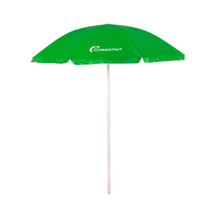 Зонт пляжный СЛЕДОПЫТ с наклоном, d - 180см, h - 183см, d штока 22/25мм, Oxford 210D, цв. зеленый/10