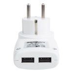 Адаптер питания 220В, 2 USB-разъема RX-17 REXANT