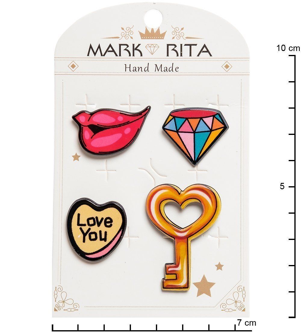 MR- 88 Н-р брошей с цанговым зажимом бабочка «Гламурный стиль» Mark Rita