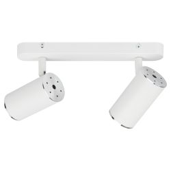 Светильник настенно-потолочный спот ЭРА OL35-2 WH MR16 GU10 IP20 белый хром | Накладные светильники