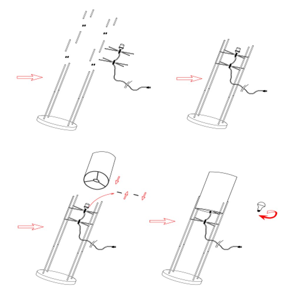 Торшер светильник Rivoli Bianca D7041-502 1 * Е27 60 Вт классика