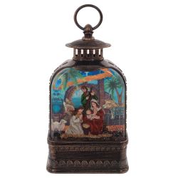 GAEM Фигурка декор в стекл шаре "Рождество" (подсвет, вьюга, 2xAAA, н/п), L13 W7 H27 см