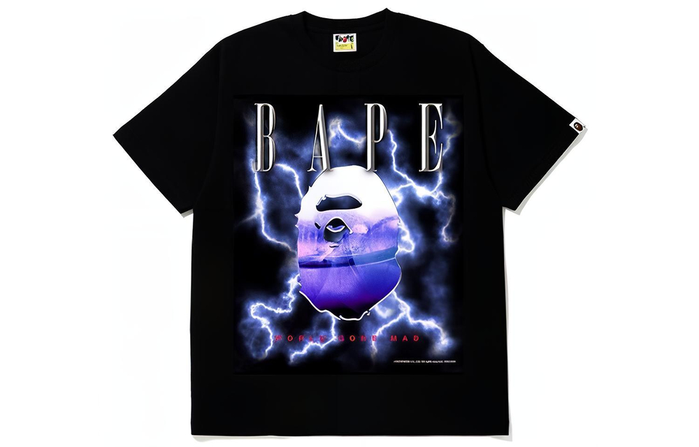 A Bathing Ape Lightning Tee черный