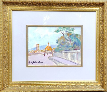 Картина Цветковой В.П. "Флоренция" бумага/акрил 20х32
