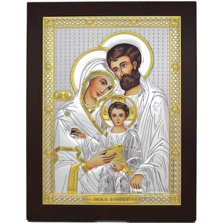 Святое Семейство. Икона в серебре.