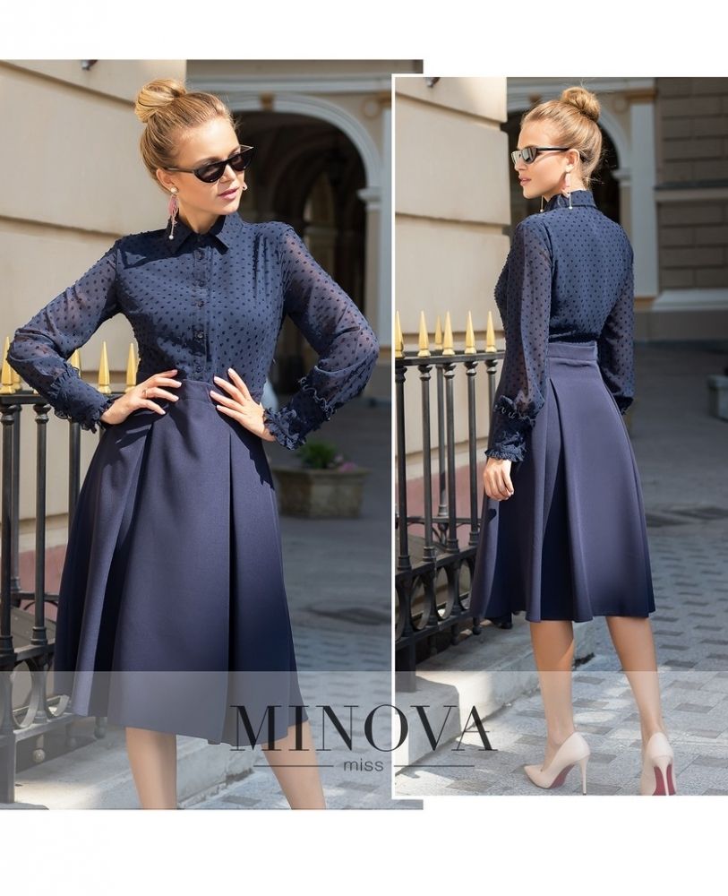 Платье 3103-темно-синий Minova Платье 3103-темно-синий Minova