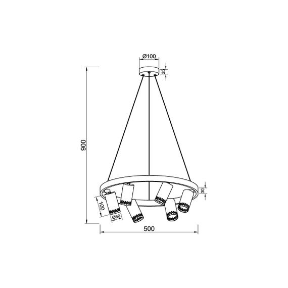 Подвесной светильник Vele Luce Moto VL5784P06