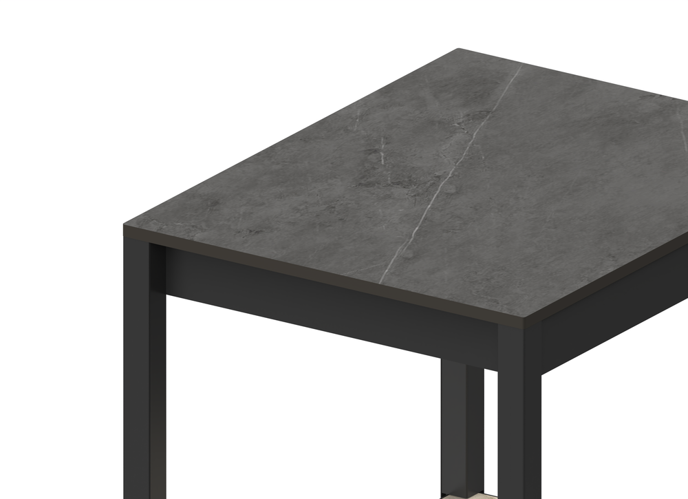 Cтол разделочный Lounge B-13, 40 см, дуб сонома/черный мрамор