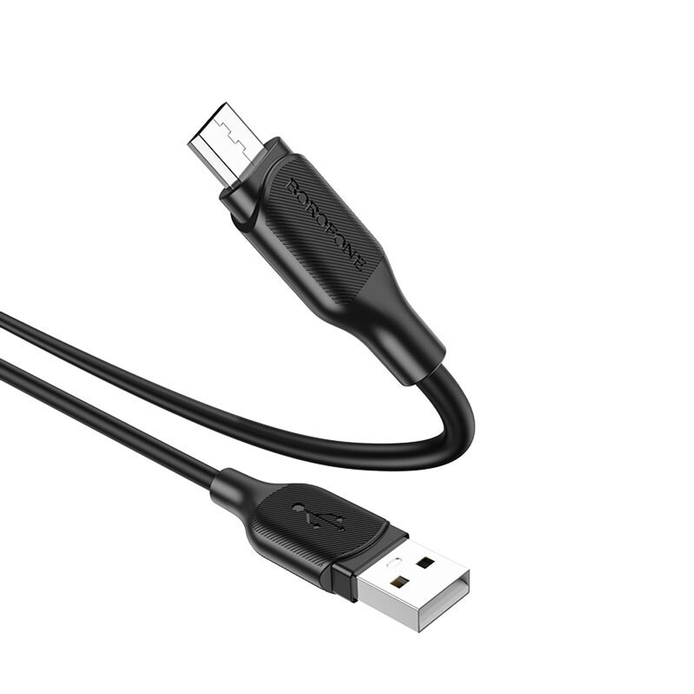 Кабель USB - Micro BOROFONE BX42 Silicone (черный) 1м