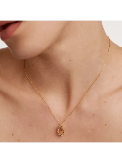 Колье Буква P серебро 925 пробы покрытое золотом