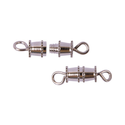 "Zlatka" Замок для бус "винт-бочонок" DMB-01/5 14 х 4 мм 5 шт №02 под никель