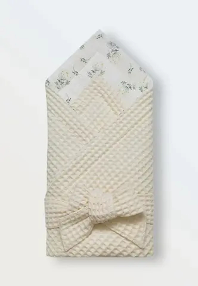 Плед-конверт Waffle (экрю)