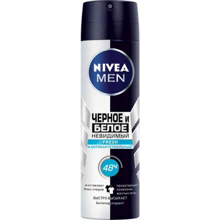 Дезодорант-антиперспирант спрей Nivea Men Черное и Белое Fresh 150 мл