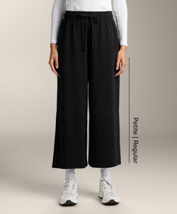 OYSHO Укороченные брюки с широкими штанинами с модалом, черный