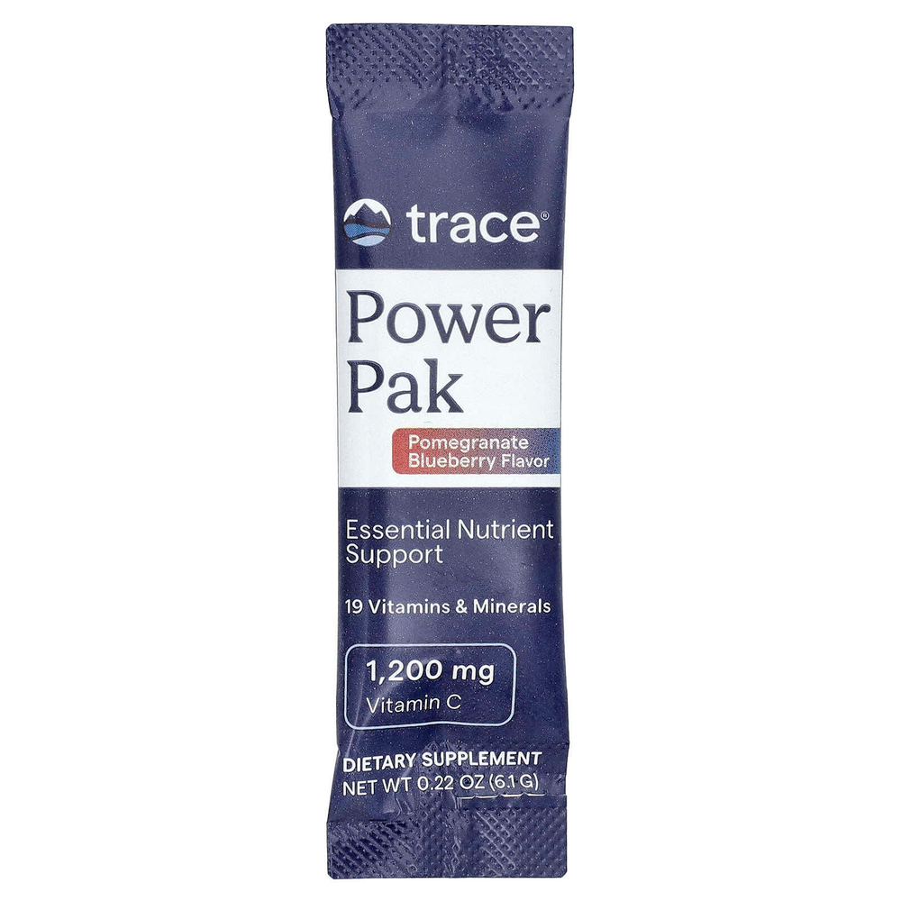 Trace, Power Pak, незаменимые питательные вещества, гранат и голубика, 30 пакетиков по 6,1 г (0,22 унции)