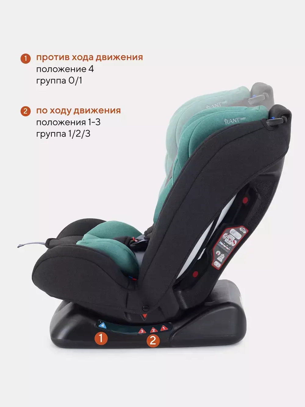 Автокресло RANT basic ZY26 "Unity" группа 0+-1-2-3 (0-36 кг)