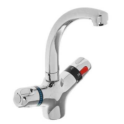 Смеситель для раковины, Frap, корот изл, термостат, хром, F1051