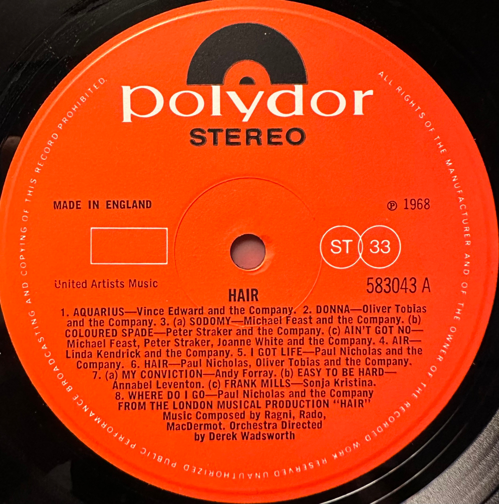 Hair (Англия 1968г.)