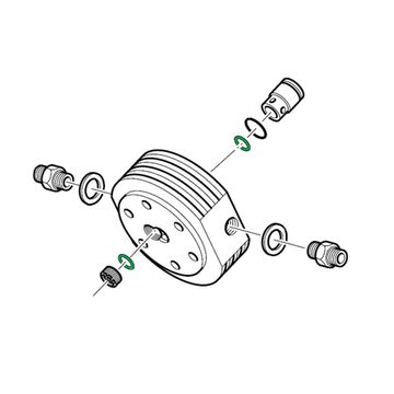 Крышка цилиндра 3-й ступени с клапанами Coltri MCH-13-16 комплект до 03/2014 г