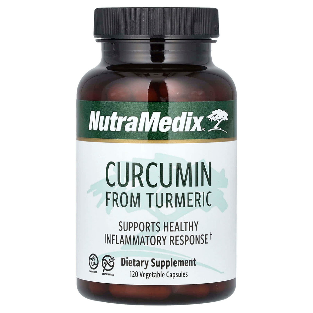 NutraMedix, Куркумин из куркумы, 120 вегетарианских капсул (250 мг на капсулу)