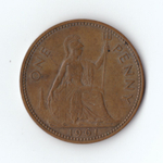 1 пенни 1961 г. Великобритания. VF