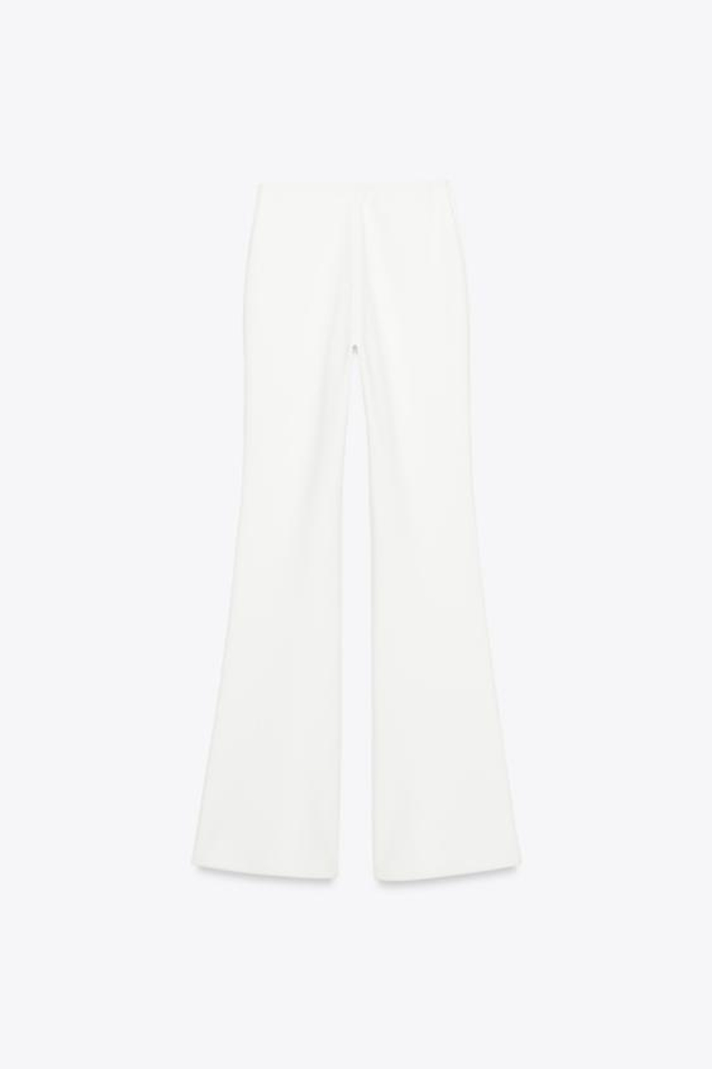 ZARA БРЮКИ FLARE ИЗ КРЕПА, БЕЛЫЙ