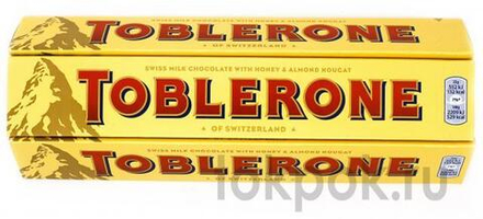 Молочный шоколад с медово-миндальной нугой Toblerone 100 гр