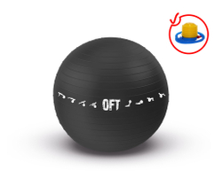 Гимнастический мяч 75 см для коммерческого использования черный с насосом