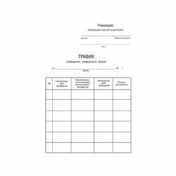 Журнал учета проведения генеральных уборок