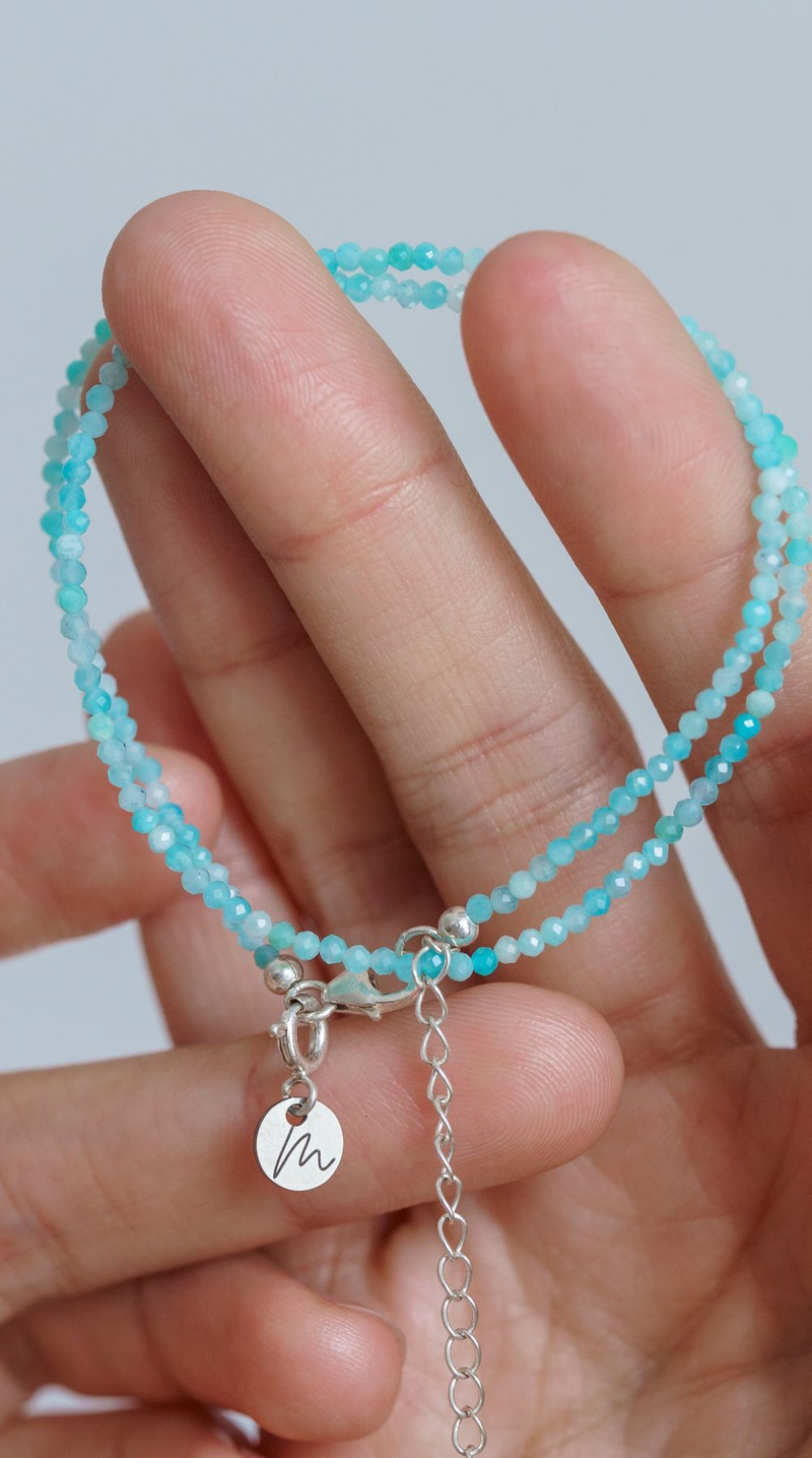 Чокер "Memo about Summer" из амазонита 33-38 см