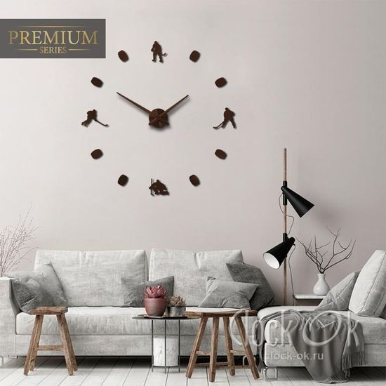 Настенные 3D часы Хоккей