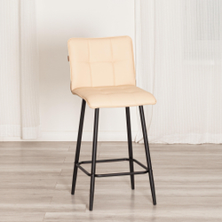 Полубарный стул  Bari/Бари экокожа , бежевый, 42х55х99 см