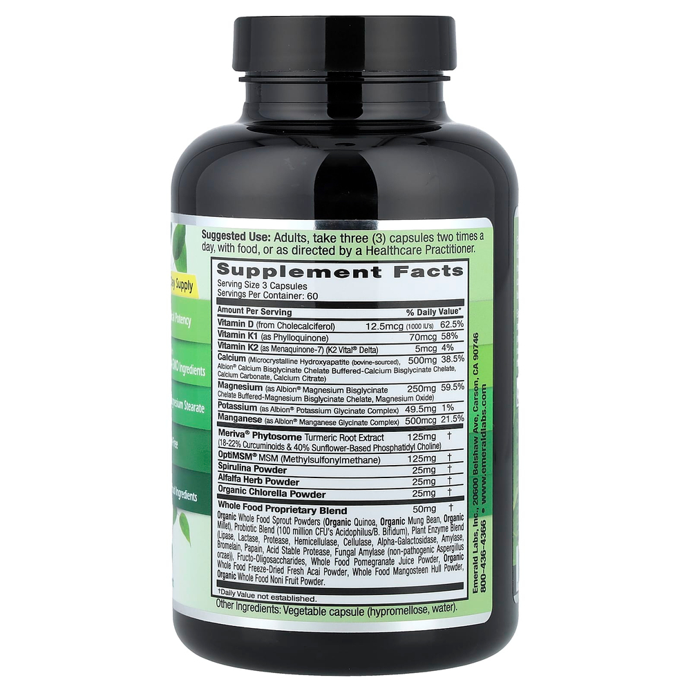 Emerald Laboratories, Osteo Bone Health, 180 растительных капсул