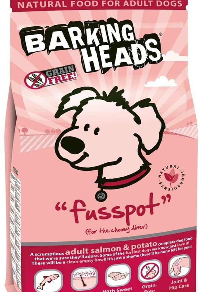 BARKING HEADS 2кг корм для собак с Лососем и картофелем &quot;Суета вокруг миски&quot;