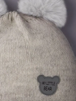 Шапка детская зимняя вязаная с ушками