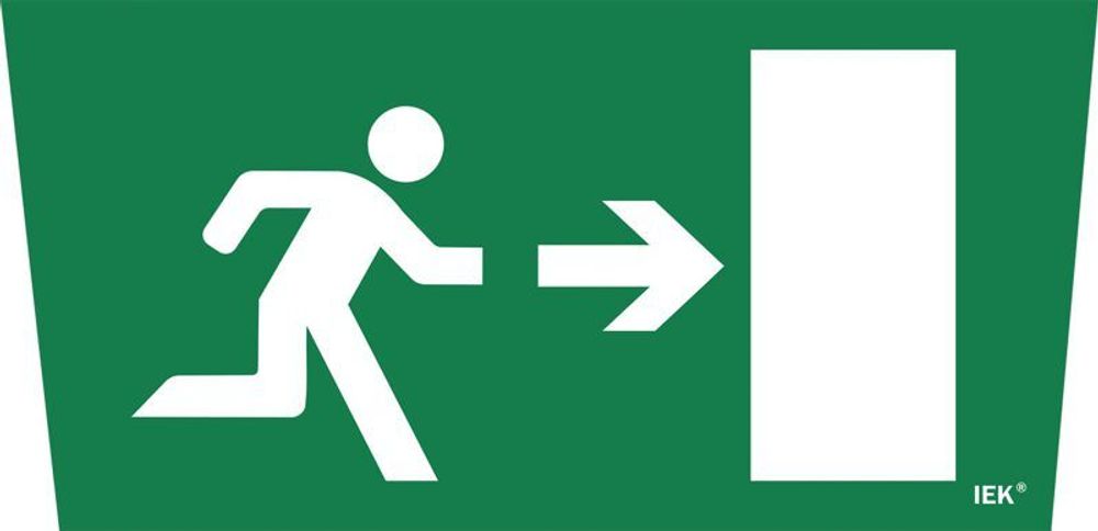 Этикетка самоклеящаяся "Выход/стрелка направо" ССА 5043 IEK LPC10-1-31-28-VNAPR Этикетка самоклеящаяся "Выход/стрелка направо" ССА 5043 IEK LPC10-1-31-28-VNAPR
