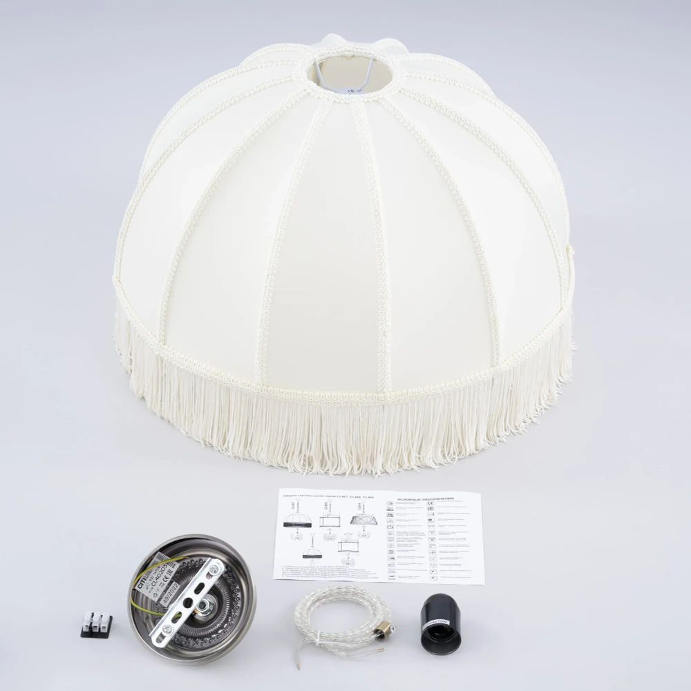 Citilux Базель CL407031 Подвесной светильник бронза с бежевым абажуром