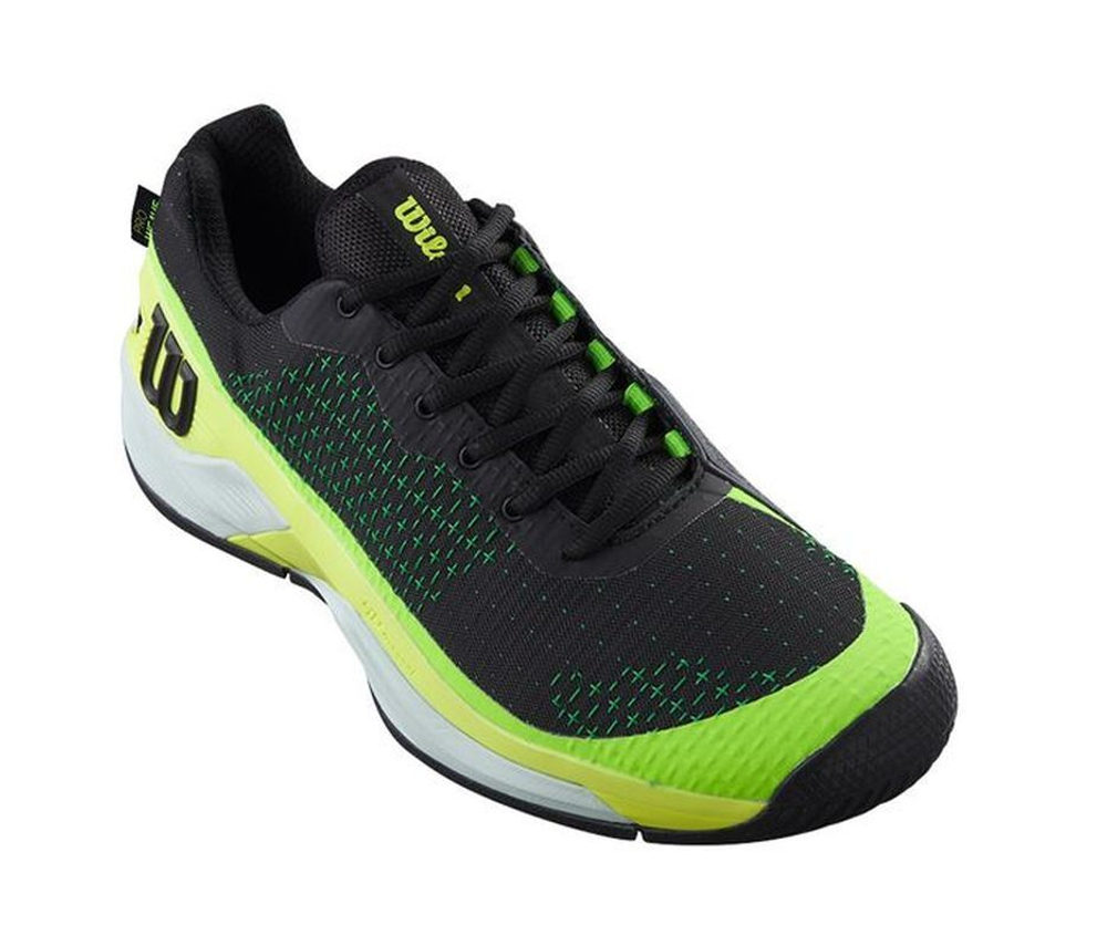 Теннисные кроссовки Wilson Rush Pro Extra Duty - black/safety yellow/green - Black Multikolor Green Yellow